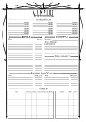 Feuille de personnage Vampire